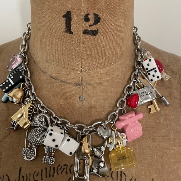 MARC JACOBS Silver 'The Sticker Charm Statement' Necklace - Picture 6 of 6